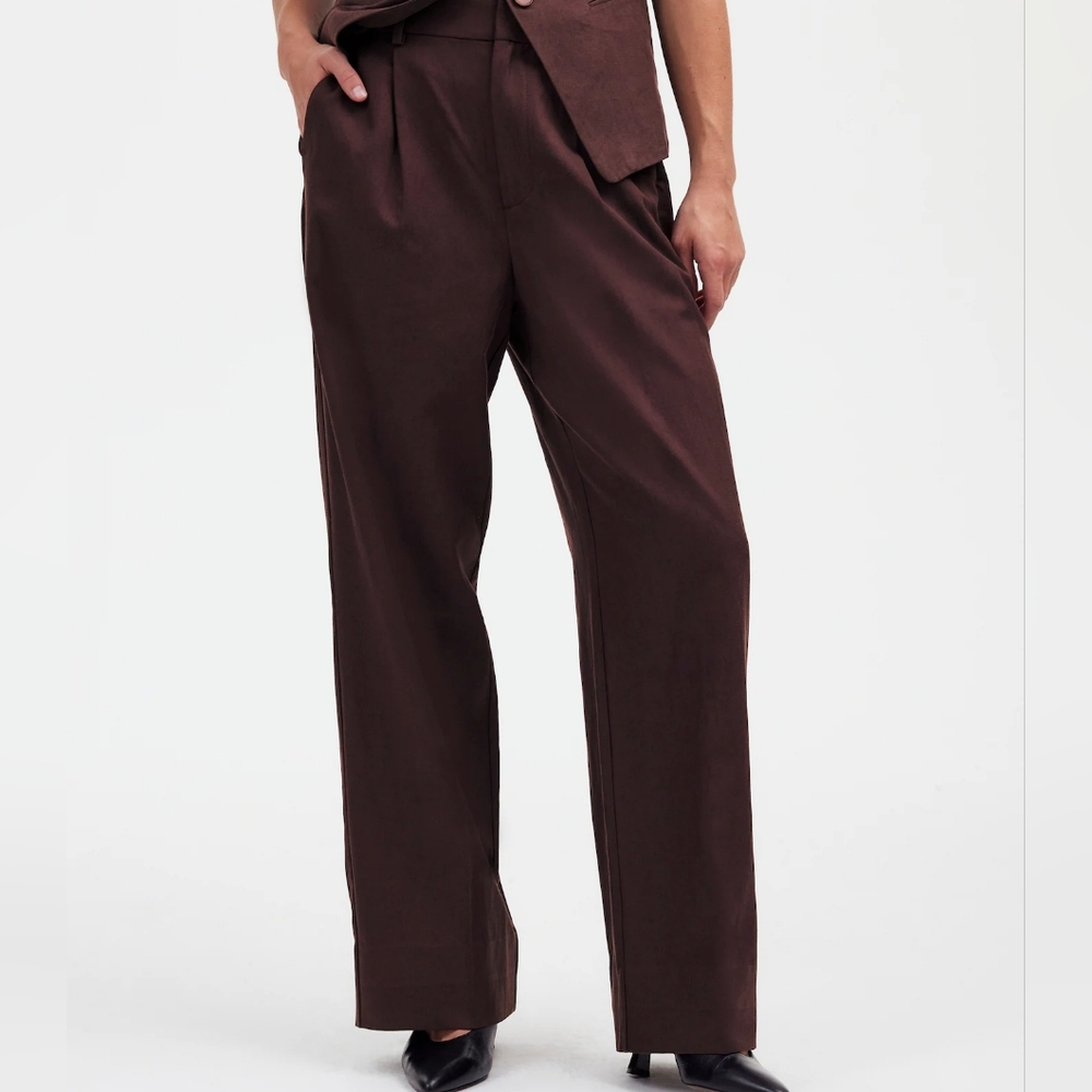 2R Madewell Slouchy Straight Pants - Dark Carob